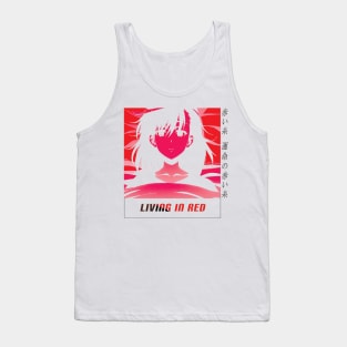 A Certain Scientific Railgun T ''LIVING IN RED V2'' Tank Top